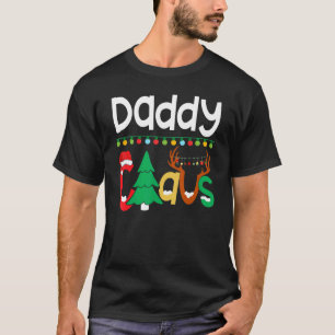 Papa Claus Santa Tree Lights Reindekerst F T-shirt