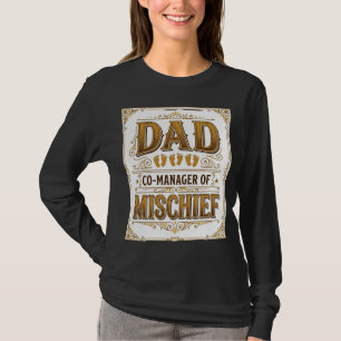Papa Co-Manager van Ondeugd Grappige Vader Ontwerp T-shirt