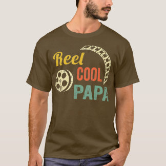Papa Cool Movie Lover Gift Projectionist T-shirt