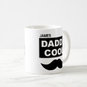 Papa Cool Mug | Mustache Cool Papa Novelty Cup (Devant droit)