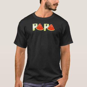 Papa Cool Watermelon Funny Papa Eater Melon T-shirt