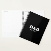 Papa Custom Est date moderne typographie noir (Devant avec enveloppe)