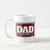 Papa Custom Plaid Mug - Cadeaux pour père (Gauche)