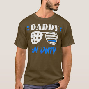 Papa Dad Papa Duty Grandfather Vaderdag Polic T-shirt