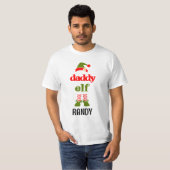 PAPA DADDY CHRISTMAS ELF PERSONNALISÉ T-SHIRT (Devant entier)