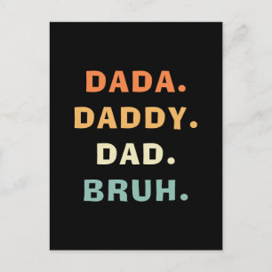 Papa Daddy Vader Broer Grappige vaderschap Vaderda Briefkaart
