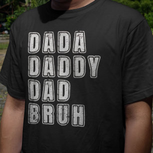 Papa Daddy Vader Bruh Vintage Grappige Papa Quotes T-shirt