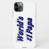 Papa dark blue text iPhone case Hoesje (Achterkant)