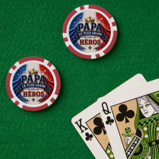 Papa, de Allerhoogste Held Poker Chips