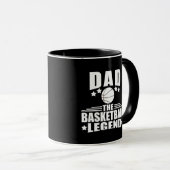 Papa de basketbal legende grappige vaders dag gesc mok (Voorkant rechts)