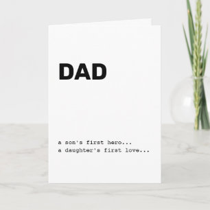 Papa: de eerste held van een zoon. Gelukkige Vader Kaart
