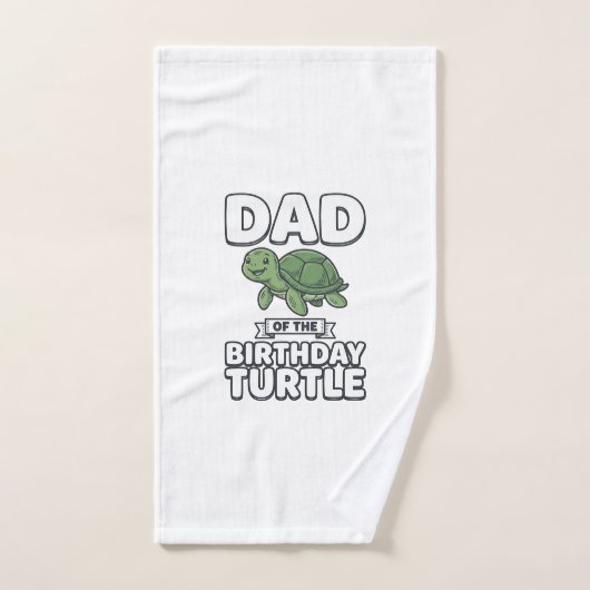 Papa de la tortue d'anniversaire Conception drôle (Serviette à main)