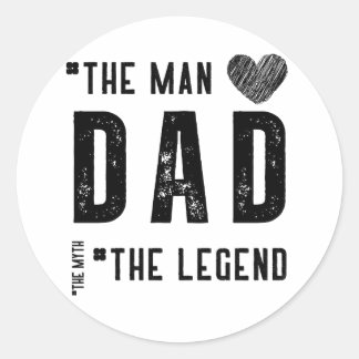 Papa: De Legende Ronde Sticker