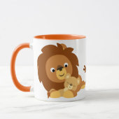 Papa de lion de bande dessinée et tasse affectueux (Gauche)