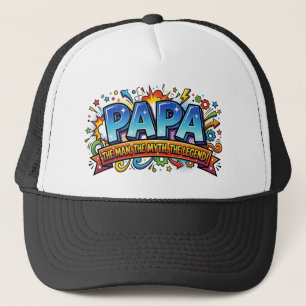 Papa De Man De Mythe De Legende Grappige Comic Ret Trucker Pet