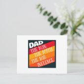 Papa de man, de mythe, de slechte invloed briefkaart (Staand voorkant)
