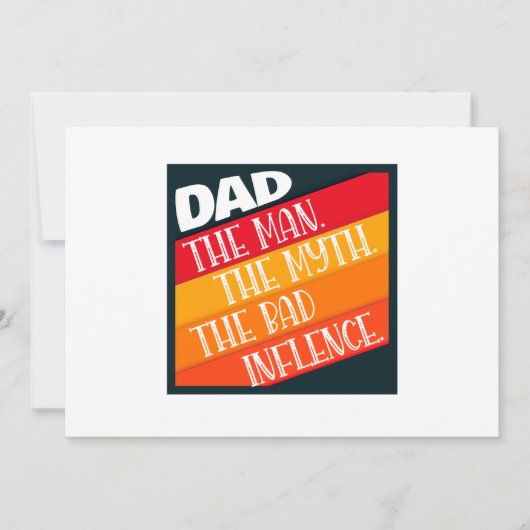 Papa de man, de mythe, de slechte invloed feestdagenkaart (Voorkant)