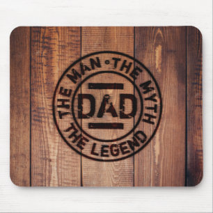 Papa De Man Mythe Legende Rustic Hout Pyrografie Muismat