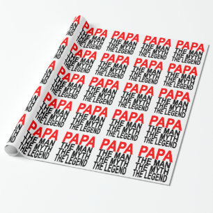 papa de mythe van het man van de legende cadeaupapier