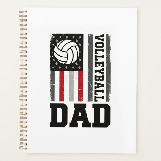 Papa de volley Drapeau américain Gravure vintage D (Devant)