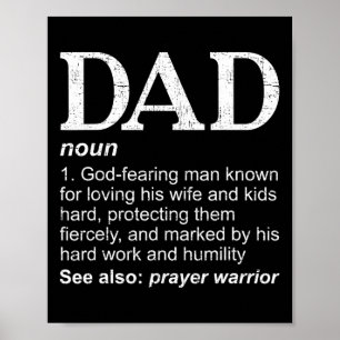 Papa Definitie Father#39; s Dag Papa Christelijk P Poster