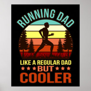 Papa Definition Half Marathon Runner Fitnes Poster
