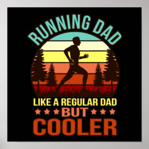 Papa Definition Half Marathon Runner Fitnes Poster