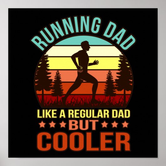 Papa Definition Half Marathon Runner Fitnes Poster (Voorkant)