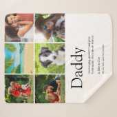 Papa Definition Modern 6 Photo Collage Sherpa Deken (Voorkant (horizontaal))