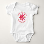 Papa denkt dat hij de Captain Funny Baby is Romper (Voorkant)