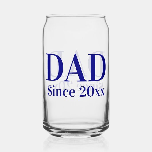 Papa depuis 20xx Modèle de texte bleu marine (Recto)