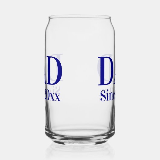 Papa depuis 20xx Modèle de texte bleu marine (Droite)