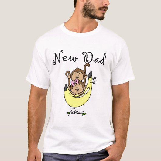 Papa des jumeaux garçon et les T-shirts et les (Devant)