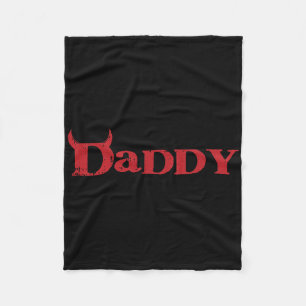 Papa Devil Horn Lazy Halloween Costume Gothic Pap Fleece Deken