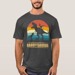 Papa Dinosaur Daddysaurus 2 Kinder Vaderdag T-shirt
