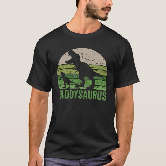 Papa Dinosaur Daddysaurus vaderdag T-shirt (Voorkant)