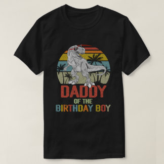 Papa Dinosaur van de familie van de Birthday Boy D T-shirt