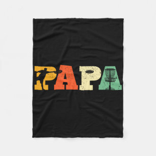 Papa Discgolf Liefhebber Frisbee Golfende Papa Vad Fleece Deken