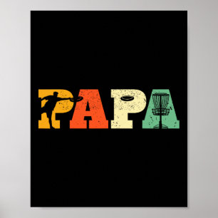 Papa Discgolf Liefhebber Frisbee Golfende Papa Vad Poster