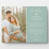 Papa doit être | Papa de Bump Keepsaké Plaque phot (Devant)