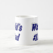 Papa donkerblauwe halve tekstkoffie-mok koffiemok (Center)