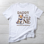 Papa d'une forêt sauvage famille d'anniversaire de<br><div class="desc">Papa d'un sauvage mignon loup petit sauvage une forêt chemise de fête d'anniversaire famille personnalisée t-shirt photo accessoires photo</div>