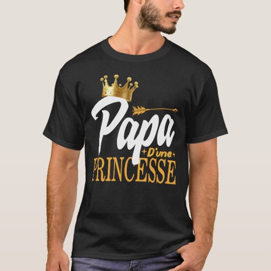 Papa d'une Princesse T-shirt Cadeau D' (Voorkant)