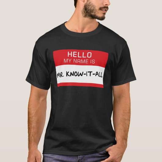 Papa echtgenoot broer Mr. Allesweter T-shirt (Voorkant)