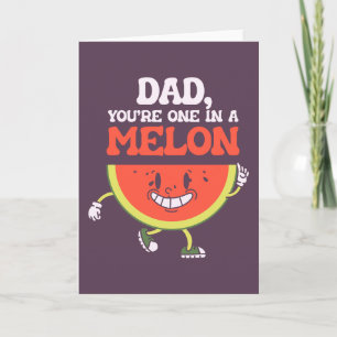 Papa één in een miljoen/meloen Vaderdag papa grap Kaart