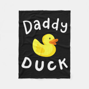 Papa Eend Verjaardag Rubber Eend Liefhebber Famili Fleece Deken