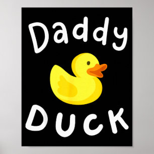 Papa Eend Verjaardag Rubber Eend Liefhebber Famili Poster