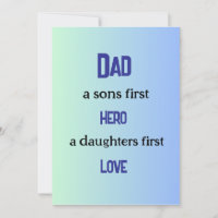 Papa, eerst held voor zonen, eerste liefde voor do