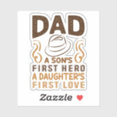 Papa - Eerste Hero van de zoon, de eerste liefde v Sticker (Vel)