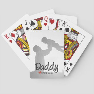 Papa, eerste vaderdag, eerste gelukkige vader pokerkaarten